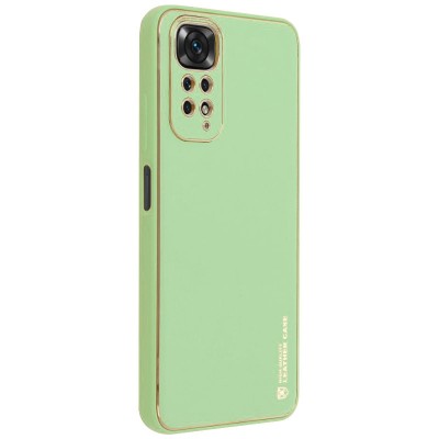Шкіряний чохол Xshield для Xiaomi Redmi Note 11 (Global) / Note 11S Зелений / Pistachio Шкіряний чохол Xshield для Xiaomi Redmi Note 11 (Global) / Note 11S Зелений / Pistachio
