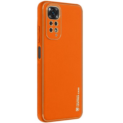 Шкіряний чохол Xshield для Xiaomi Redmi Note 11 (Global) / Note 11S Помаранчевий / Apricot Шкіряний чохол Xshield для Xiaomi Redmi Note 11 (Global) / Note 11S Помаранчевий / Apricot