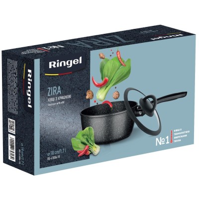 Ківш RINGEL Zira з кришкою 18 см (1.7л) (RG-41006-18)
