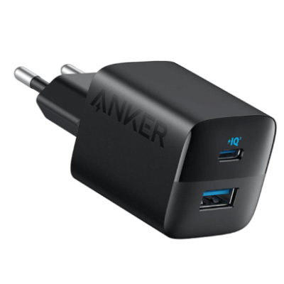 мережева зарядка ANKER PowerPort 323 - 33W Dual-Port USB-C (Чорний) мережева зарядка ANKER PowerPort 323 - 33W Dual-Port USB-C (Чорний)