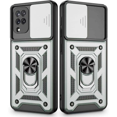 Ударостійкий чохол Camshield Serge Ring для Samsung Galaxy M33 5G Срібний Ударостійкий чохол Camshield Serge Ring для Samsung Galaxy M33 5G Срібний
