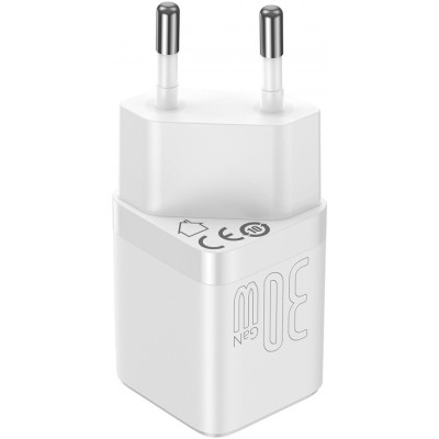 Зарядний Пристрій Baseus GaN3 Fast Charger 30W (CCGN010102) (1 Type-C) White