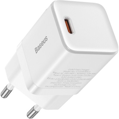 Зарядний Пристрій Baseus GaN3 Fast Charger 30W (CCGN010102) (1 Type-C) White