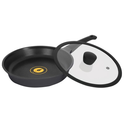 Сковорода RINGEL Zitrone Black глибока 28см з кришкою (RG-2108-28 BL-R) Сковорода RINGEL Zitrone Black глибока 28см з кришкою (RG-2108-28 BL-R)