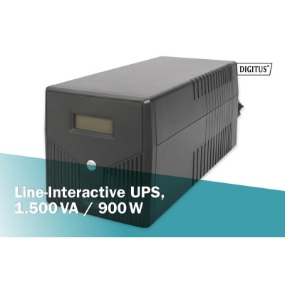 Джерело безперебійного живлення UPS LINE-INTERACTIVE 1500VA 900W DN-170075 ASSMANN