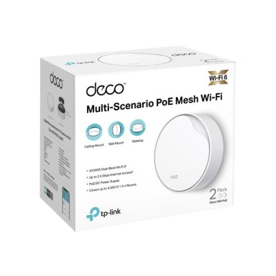 Домашня Mesh Wi-Fi система (2 шт у комплекті), Deco X50-PoE(2-pack) TP-LINK Домашня Mesh Wi-Fi система (2 шт у комплекті), Deco X50-PoE(2-pack) TP-LINK