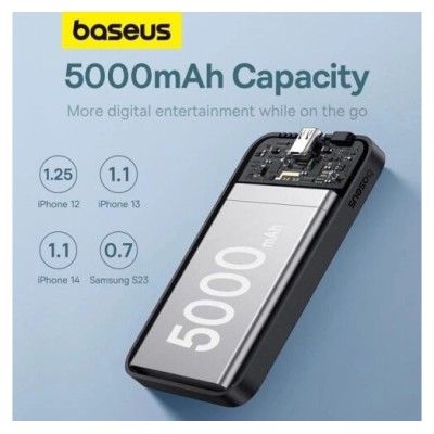 Зовнішній MagSafe Акумулятор Baseus 5000mAh 20W Mini (P10022107113-00) Black Зовнішній MagSafe Акумулятор Baseus 5000mAh 20W Mini (P10022107113-00) Black