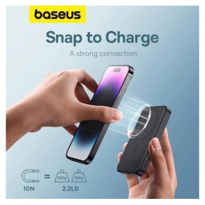 Зовнішній MagSafe Акумулятор Baseus 5000mAh 20W Mini (P10022107113-00) Black Зовнішній MagSafe Акумулятор Baseus 5000mAh 20W Mini (P10022107113-00) Black