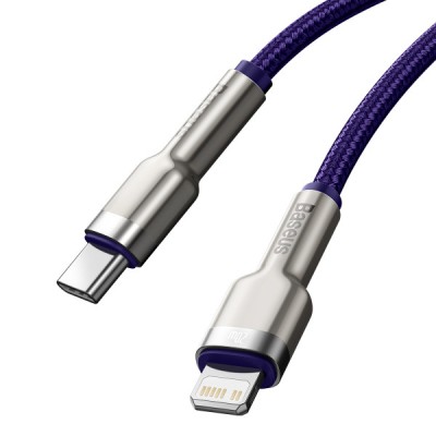 Кабель Baseus Cafule Metal Type-C To Lightning PD 20W (2m) CATLJK-B05 Purple Кабель Baseus Cafule Metal Type-C To Lightning PD 20W (2m) CATLJK-B05 Purple