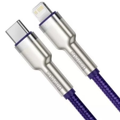 Кабель Baseus Cafule Metal Type-C To Lightning PD 20W (2m) CATLJK-B05 Purple Кабель Baseus Cafule Metal Type-C To Lightning PD 20W (2m) CATLJK-B05 Purple