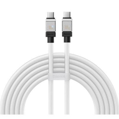 Кабель Baseus CoolPlay Series Type-C To Type-C 100W (2m) CAKW000302 White