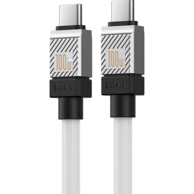 Кабель Baseus CoolPlay Series Type-C To Type-C 100W (2m) CAKW000302 White