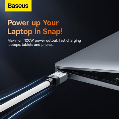 Кабель Baseus CoolPlay Series Type-C To Type-C 100W (2m) CAKW000302 White