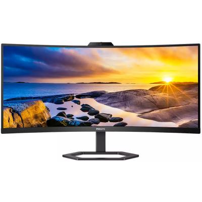 Монiтор TFT PHILIPS 34" 34E1C5600HE/00 21:9 WQHD VA Curved 100Hz HDMI DP USB-C WebCam Монiтор TFT PHILIPS 34" 34E1C5600HE/00 21:9 WQHD VA Curved 100Hz HDMI DP USB-C WebCam