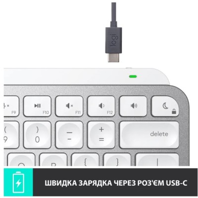 Клавіатура LOGITECH MX Keys Mini For Mac Wireless Illuminated Pale Grey