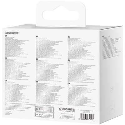 Зарядний Пристрій Baseus GaN5 Pro 140W 2 x Type-C + USB + Кабель Type-C - Type-C (CCGP100202) white