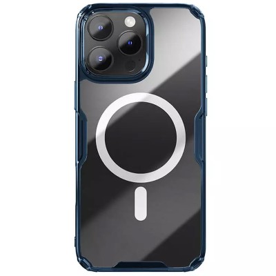 TPU чохол Nillkin Nature Pro Magnetic для Apple iPhone 16 Pro (6.3") Синій (прозорий) TPU чохол Nillkin Nature Pro Magnetic для Apple iPhone 16 Pro (6.3") Синій (прозорий)