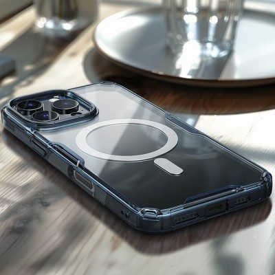 TPU чохол Nillkin Nature Pro Magnetic для Apple iPhone 16 Pro (6.3") Синій (прозорий) TPU чохол Nillkin Nature Pro Magnetic для Apple iPhone 16 Pro (6.3") Синій (прозорий)