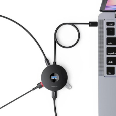 USB-Hub Baseus round Box HUB Adapter(USB3.0 To USB3.0*1+USB2.0*3)1m CAHUB-U01 Black USB-Hub Baseus round Box HUB Adapter(USB3.0 To USB3.0*1+USB2.0*3)1m CAHUB-U01 Black