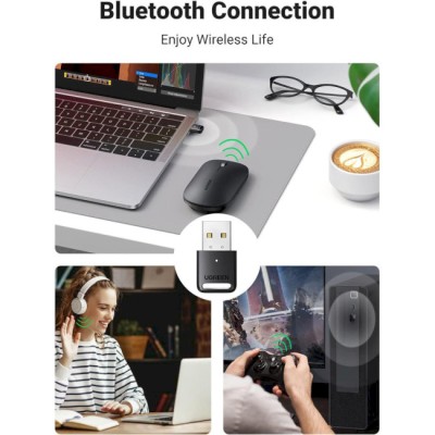 USB-адаптер UGREEN CM390 Bluetooth 5.0 Black (80890) USB-адаптер UGREEN CM390 Bluetooth 5.0 Black (80890)