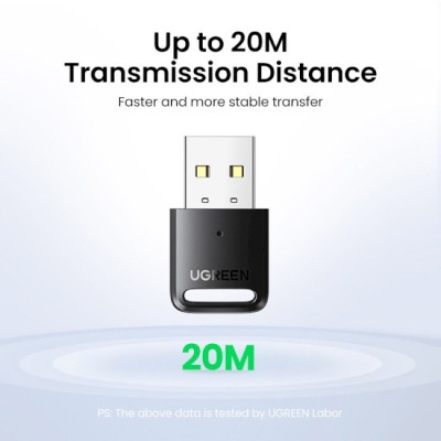 USB-адаптер UGREEN CM591 Bluetooth 5.3 Black (90225) USB-адаптер UGREEN CM591 Bluetooth 5.3 Black (90225)