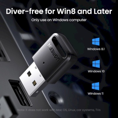 USB-адаптер UGREEN CM591 Bluetooth 5.3 Black (90225) USB-адаптер UGREEN CM591 Bluetooth 5.3 Black (90225)