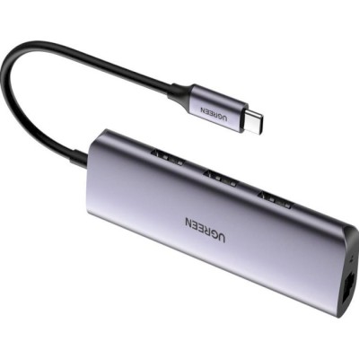 USB-хаб UGREEN CM252 USB Type-C To 3xUSB 3.0 HUB + Gigabit Converter Gray (60718) USB-хаб UGREEN CM252 USB Type-C To 3xUSB 3.0 HUB + Gigabit Converter Gray (60718)