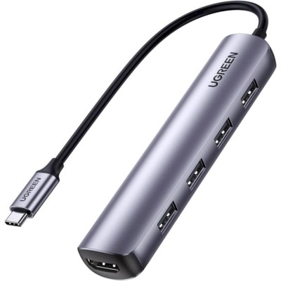 USB-хаб UGREEN CM417 USB-C To 4xUSB 3.0+HDMI Adapter Space Gray (20197) USB-хаб UGREEN CM417 USB-C To 4xUSB 3.0+HDMI Adapter Space Gray (20197)