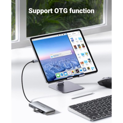 USB-хаб UGREEN CM480 USB-C To 2×USB 3.2+2×USB-C Adapter 10G Space Gray (30758) USB-хаб UGREEN CM480 USB-C To 2×USB 3.2+2×USB-C Adapter 10G Space Gray (30758)