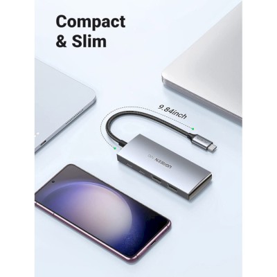 USB-хаб UGREEN CM480 USB-C To 2×USB 3.2+2×USB-C Adapter 10G Space Gray (30758) USB-хаб UGREEN CM480 USB-C To 2×USB 3.2+2×USB-C Adapter 10G Space Gray (30758)