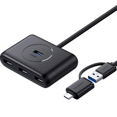 USB-хаб UGREEN CR113 USB 3.0 With USB Type-C Plug 4 Ports HUB 1m Black (40850) USB-хаб UGREEN CR113 USB 3.0 With USB Type-C Plug 4 Ports HUB 1m Black (40850)
