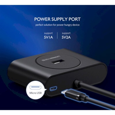 USB-хаб UGREEN CR113 USB 3.0 With USB Type-C Plug 4 Ports HUB 1m Black (40850) USB-хаб UGREEN CR113 USB 3.0 With USB Type-C Plug 4 Ports HUB 1m Black (40850)