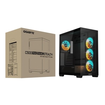 Корпус ATX W/O PSU GB-C500P ST BLACK GIGABYTE