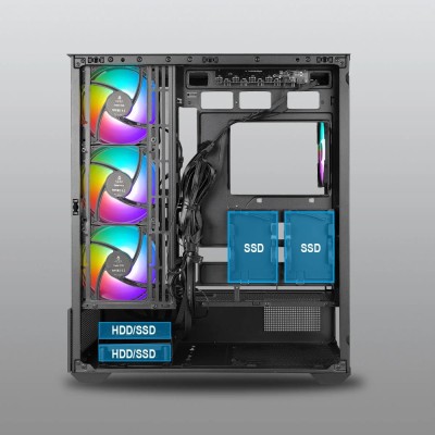 Корпус ATX W/O PSU TIARA 501B CSAZ-501B AZZA