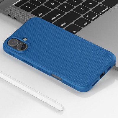 Чохол Nillkin Matte Pro для Apple iPhone 16 (6.1") Синій / Blue Чохол Nillkin Matte Pro для Apple iPhone 16 (6.1") Синій / Blue