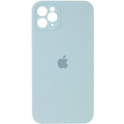Чохол Silicone Case Square Full Camera Protective (AA) для Apple iPhone 11 Pro Max (6.5") Бірюзовий / Light Turquoise Чохол Silicone Case Square Full Camera Protective (AA) для Apple iPhone 11 Pro Max (6.5") Бірюзовий / Light Turquoise