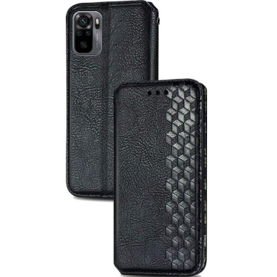 Шкіряний чохол книжка GETMAN Cubic (PU) для Xiaomi Redmi Note 10 / Note 10s Чорний Шкіряний чохол книжка GETMAN Cubic (PU) для Xiaomi Redmi Note 10 / Note 10s Чорний