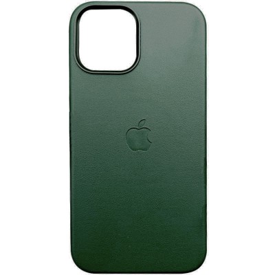 Шкіряний чохол Leather Case (AAA) with MagSafe and Animation для Apple iPhone 13 Pro Max (6.7") Sequoia Green Шкіряний чохол Leather Case (AAA) with MagSafe and Animation для Apple iPhone 13 Pro Max (6.7") Sequoia Green