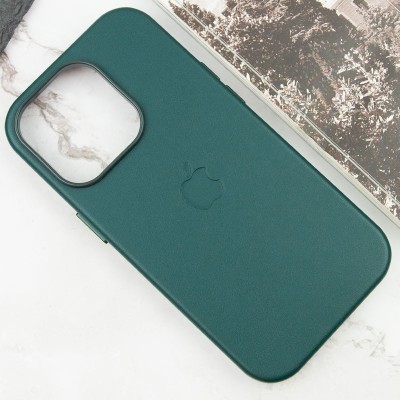 Шкіряний чохол Leather Case (AAA) with MagSafe and Animation для Apple iPhone 14 Pro Max (6.7") Forest Green Шкіряний чохол Leather Case (AAA) with MagSafe and Animation для Apple iPhone 14 Pro Max (6.7") Forest Green