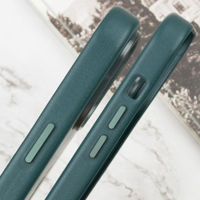 Шкіряний чохол Leather Case (AAA) with MagSafe and Animation для Apple iPhone 14 Pro Max (6.7") Forest Green Шкіряний чохол Leather Case (AAA) with MagSafe and Animation для Apple iPhone 14 Pro Max (6.7") Forest Green