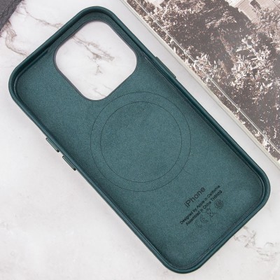Шкіряний чохол Leather Case (AAA) with MagSafe and Animation для Apple iPhone 14 Pro Max (6.7") Forest Green Шкіряний чохол Leather Case (AAA) with MagSafe and Animation для Apple iPhone 14 Pro Max (6.7") Forest Green