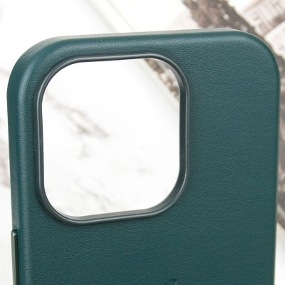 Шкіряний чохол Leather Case (AAA) with MagSafe and Animation для Apple iPhone 14 Pro Max (6.7") Forest Green Шкіряний чохол Leather Case (AAA) with MagSafe and Animation для Apple iPhone 14 Pro Max (6.7") Forest Green