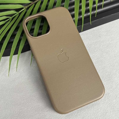Шкіряний чохол Leather Case (AAA) with MagSafe and Animation для Apple iPhone 15 Pro Max (6.7") Light Brown Шкіряний чохол Leather Case (AAA) with MagSafe and Animation для Apple iPhone 15 Pro Max (6.7") Light Brown