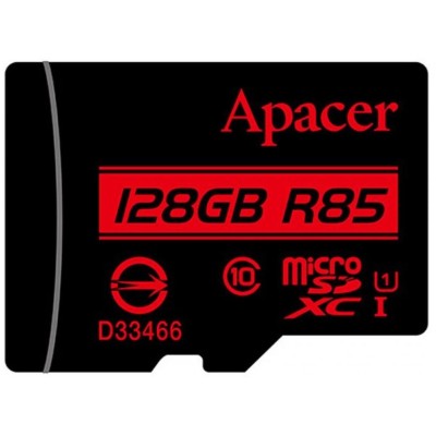 Картка пам'ятi APACER microSDXC 128GB UHS-I U1+adapter (R85MB/s) Картка пам'ятi APACER microSDXC 128GB UHS-I U1+adapter (R85MB/s)
