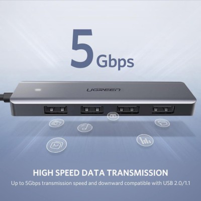 USB-хаб UGREEN CM219 4-Port USB3.0 Hub With USB-C Power Supply (50985) USB-хаб UGREEN CM219 4-Port USB3.0 Hub With USB-C Power Supply (50985)