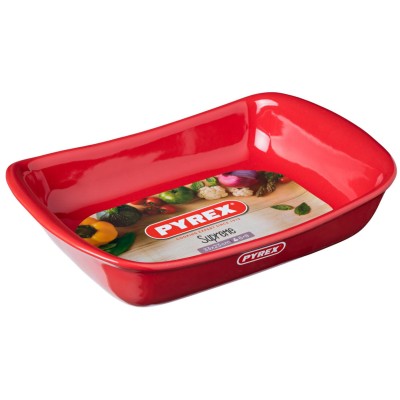 Форма с/к PYREX Supreme red форма керам прямокут.33х23см (SU33RR5/7244) Форма с/к PYREX Supreme red форма керам прямокут.33х23см (SU33RR5/7244)