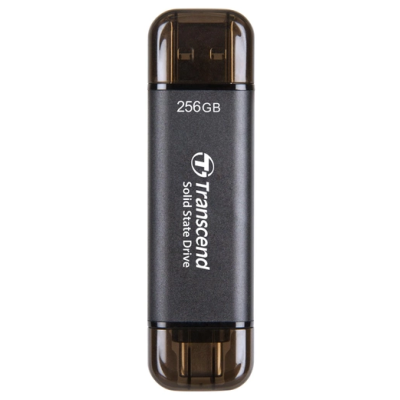 ssd зовнішній TRANSCEND 256GB ESD310C, USB 10Gbps, Type C/A Сірий ssd зовнішній TRANSCEND 256GB ESD310C, USB 10Gbps, Type C/A Сірий