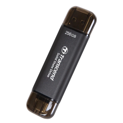 ssd зовнішній TRANSCEND 256GB ESD310C, USB 10Gbps, Type C/A Сірий ssd зовнішній TRANSCEND 256GB ESD310C, USB 10Gbps, Type C/A Сірий