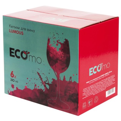 Келих ECOMO LUMOUS /НАБІР/ 6X310 мл (GB08310310) Келих ECOMO LUMOUS /НАБІР/ 6X310 мл (GB08310310)