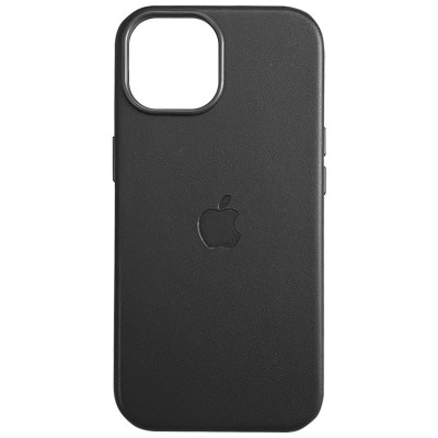 Шкіряний чохол Leather Case (AAA) with MagSafe and Animation для Apple iPhone 16 Pro Max (6.9") Black Шкіряний чохол Leather Case (AAA) with MagSafe and Animation для Apple iPhone 16 Pro Max (6.9") Black